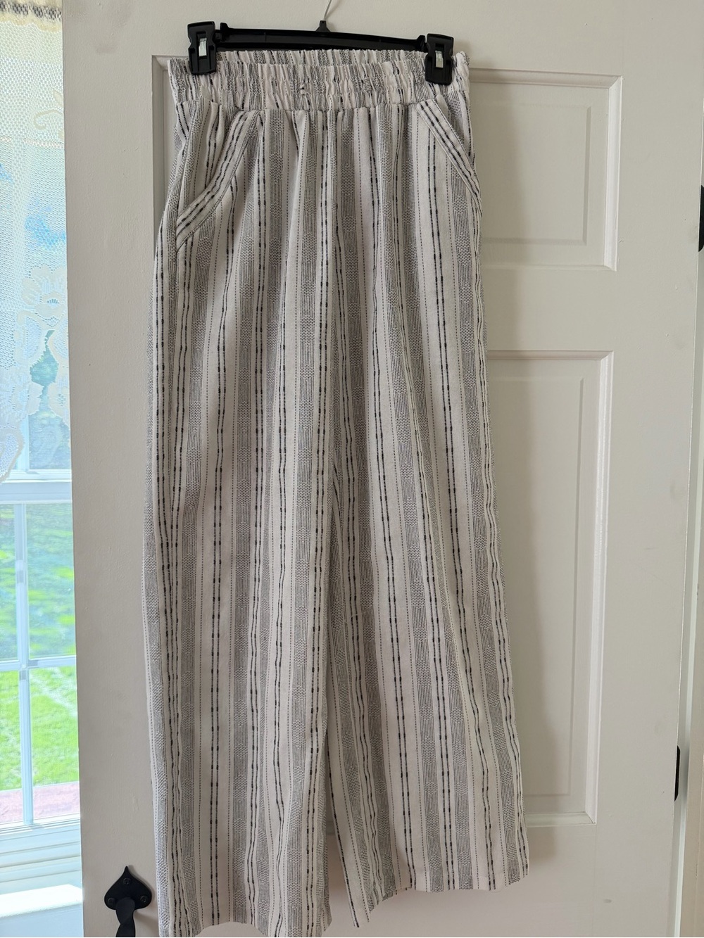 Striped Wide-Leg Pants